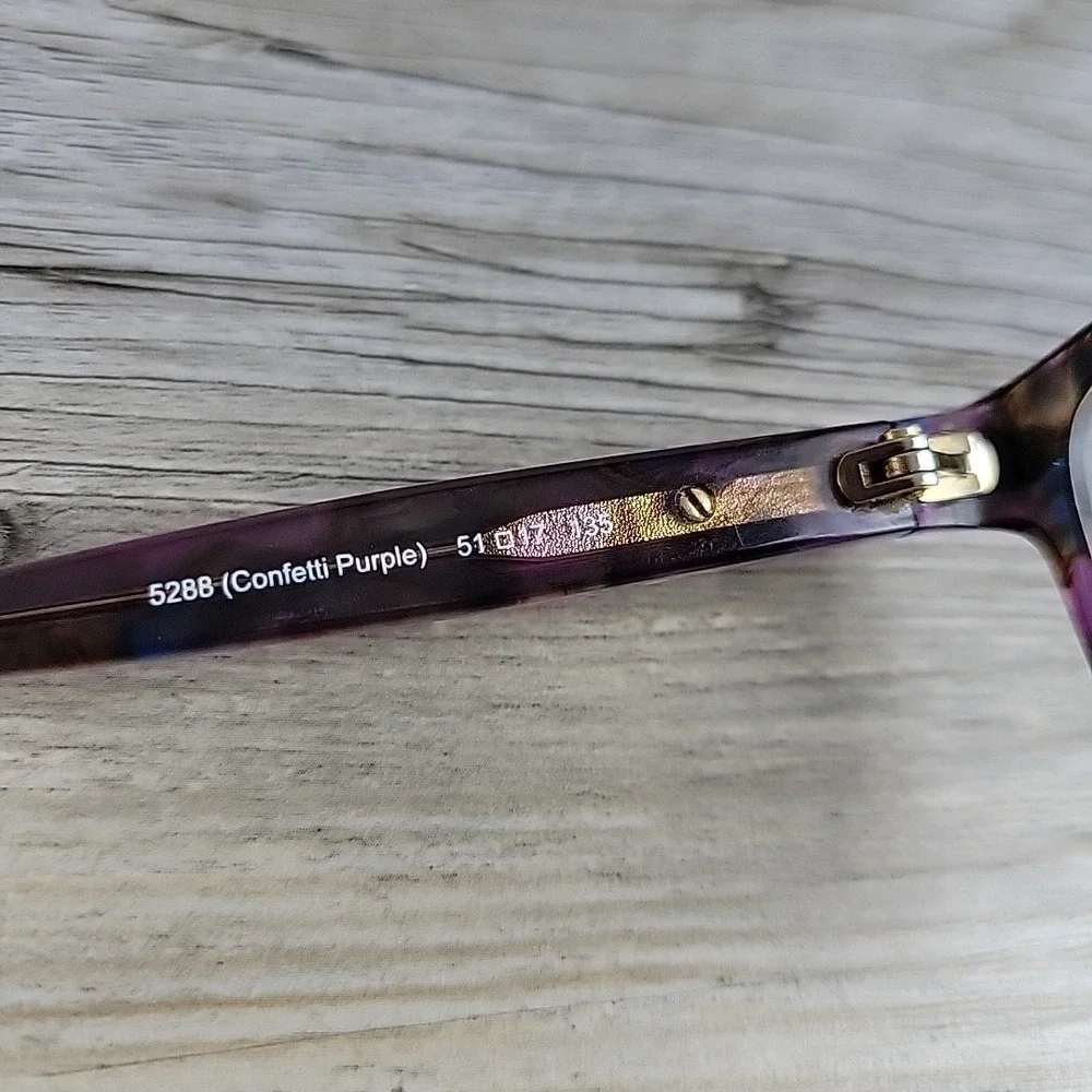 Coach Eyeglasses HC6065 5288 51-17-135 Confetti PURPLE FRAMES‎ ONLY